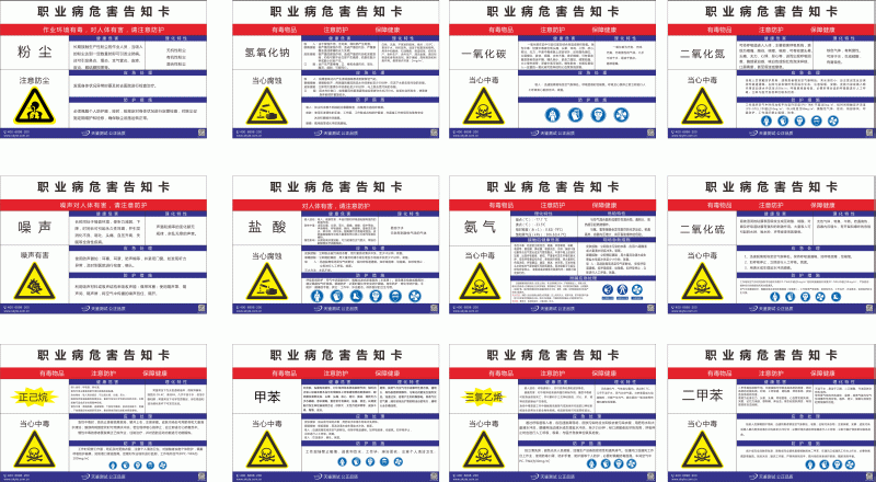 职业病危害因素告知卡